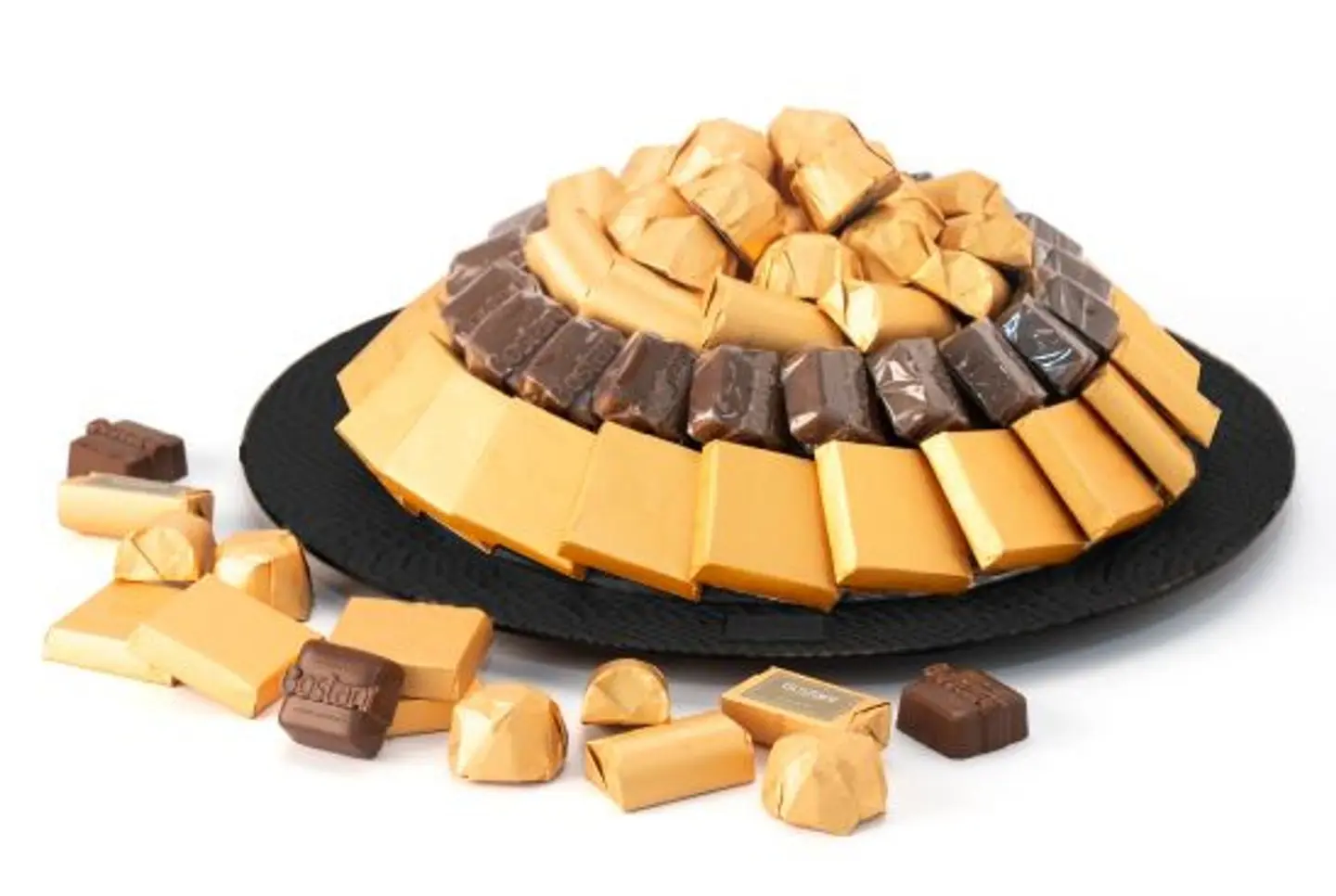Black Small Round Chocolate Tray