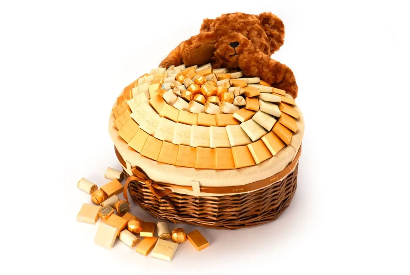 Brown Teddy Bear Baby Basket – 1370g