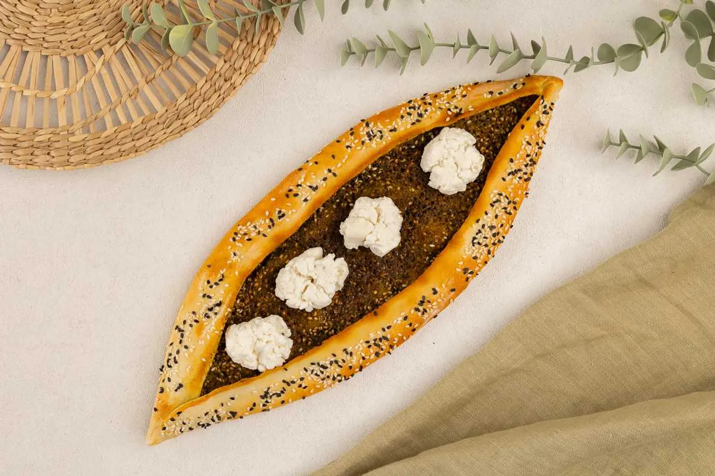 Zaatar With Nabulsi Cheese Fatayer
