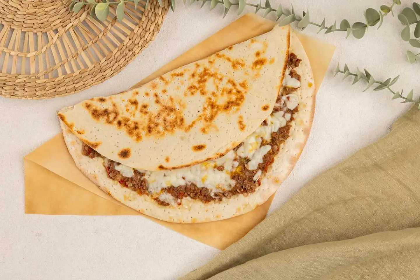 Lahm Bi Ajin And Cheese Manakeesh