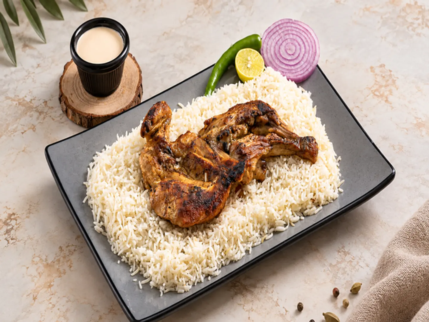 نصف حبة دجاج مظبي