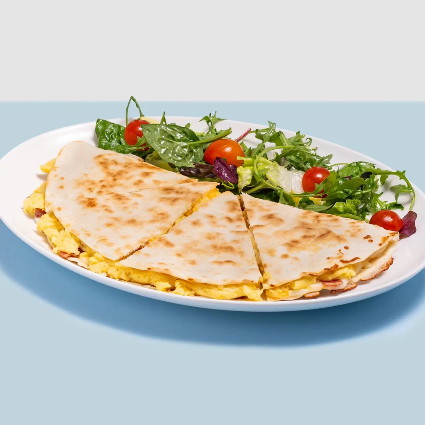 Bacon Cheese Omelette Quesadilla