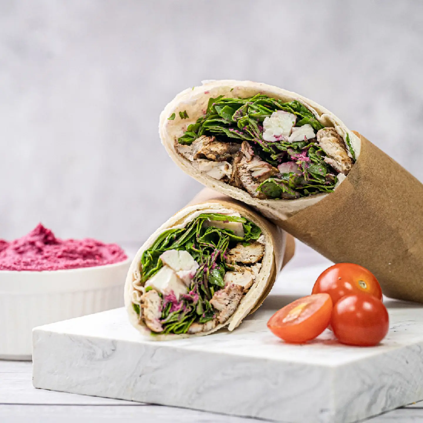 Chicken Hummus Wrap