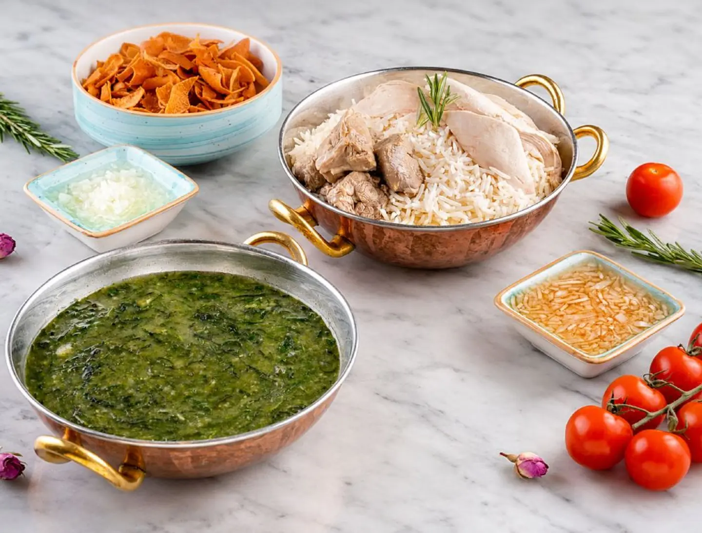 Mloukhiyeh With Chicken And Meat