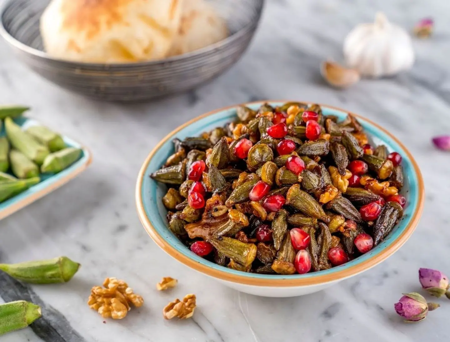 Okra With Pomegranate Molasses