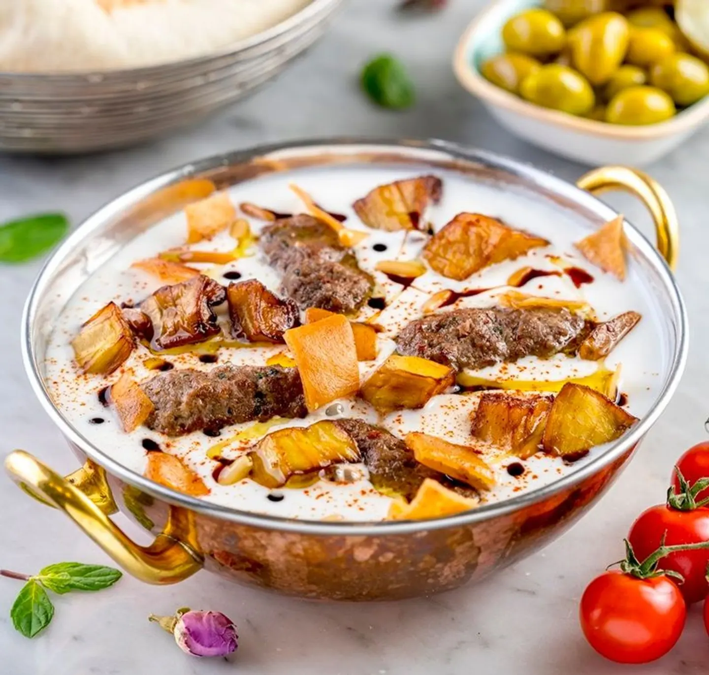 Kebab And Eggplant Fatteh