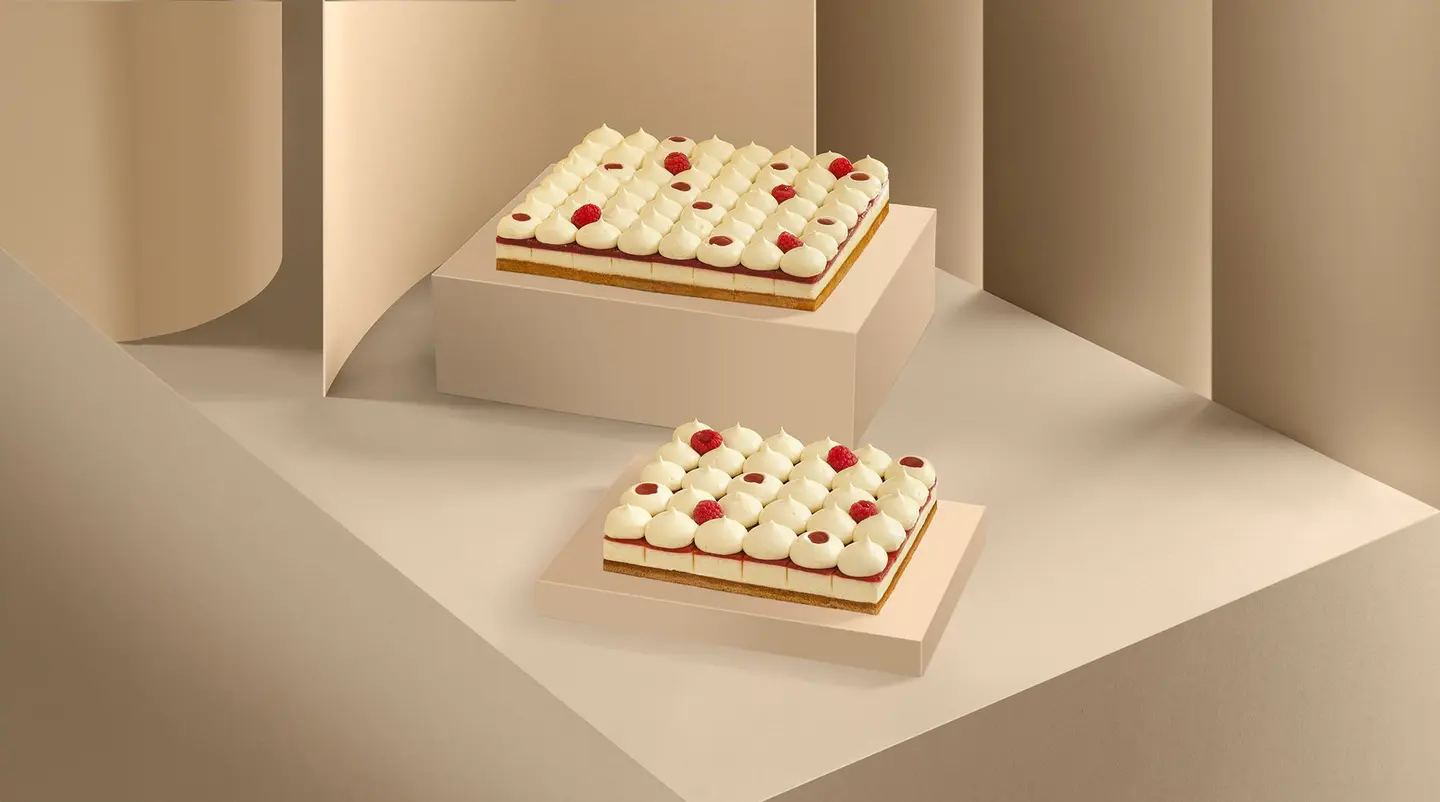 Raspberry Blossom Cheesecake Cubes