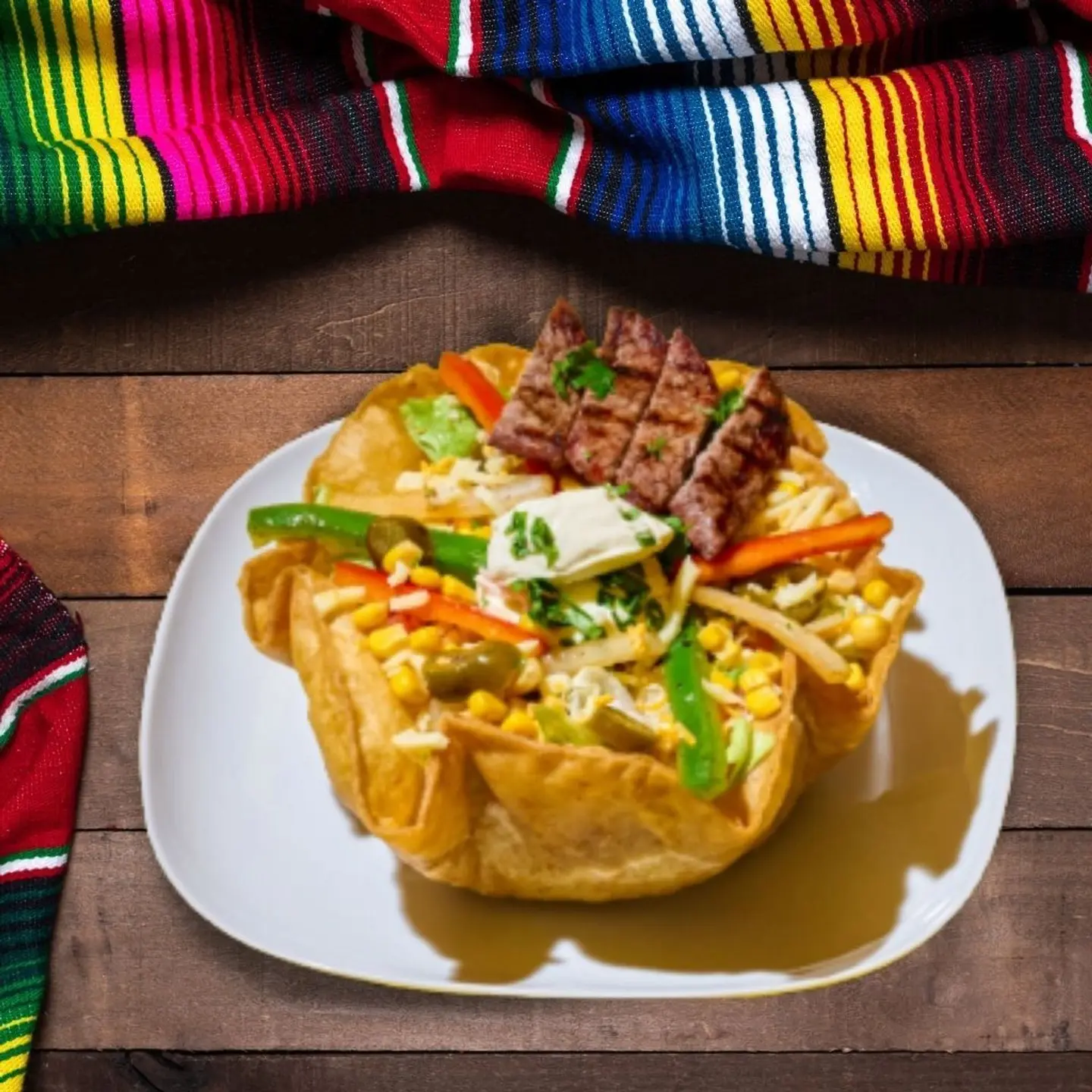 Beef Fajita Taco Salad
