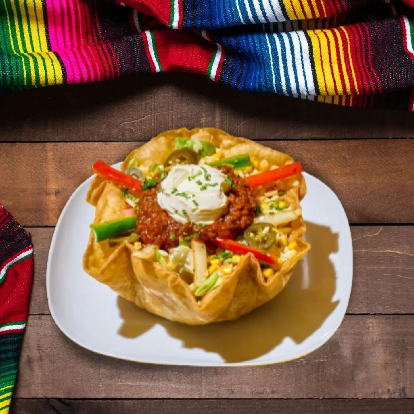Chili Beef Taco Salad