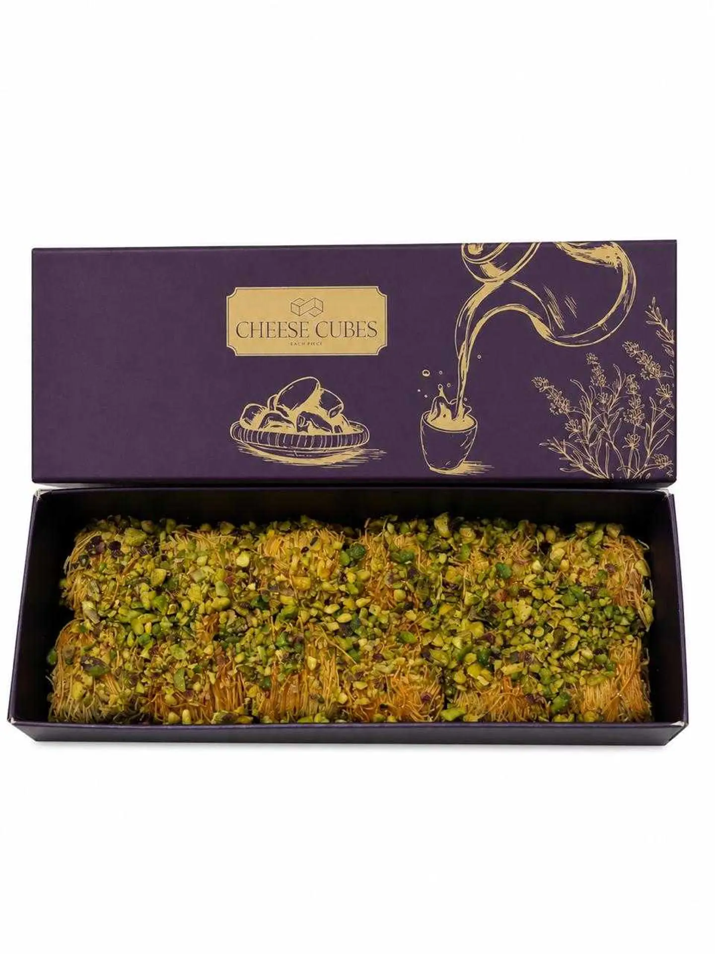 (12 Pieces) Mini Kunafa Cubes Box
