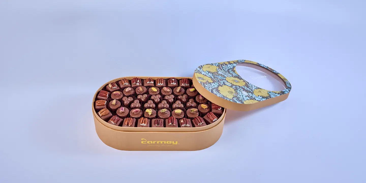 Oval Open Chocolate Box