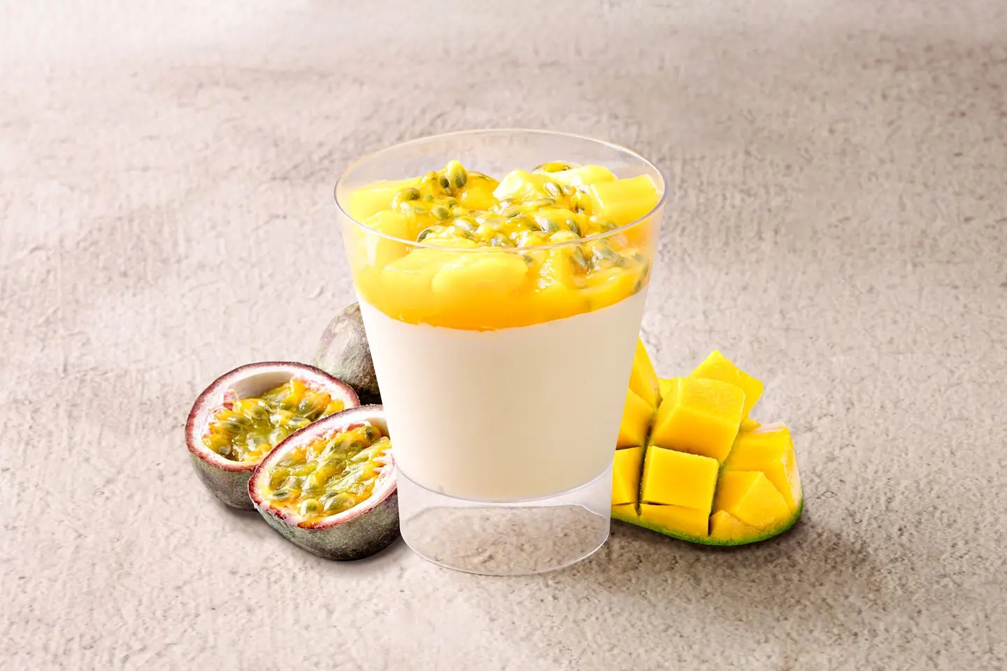 Mango And Passion Fruit Panna Cotta