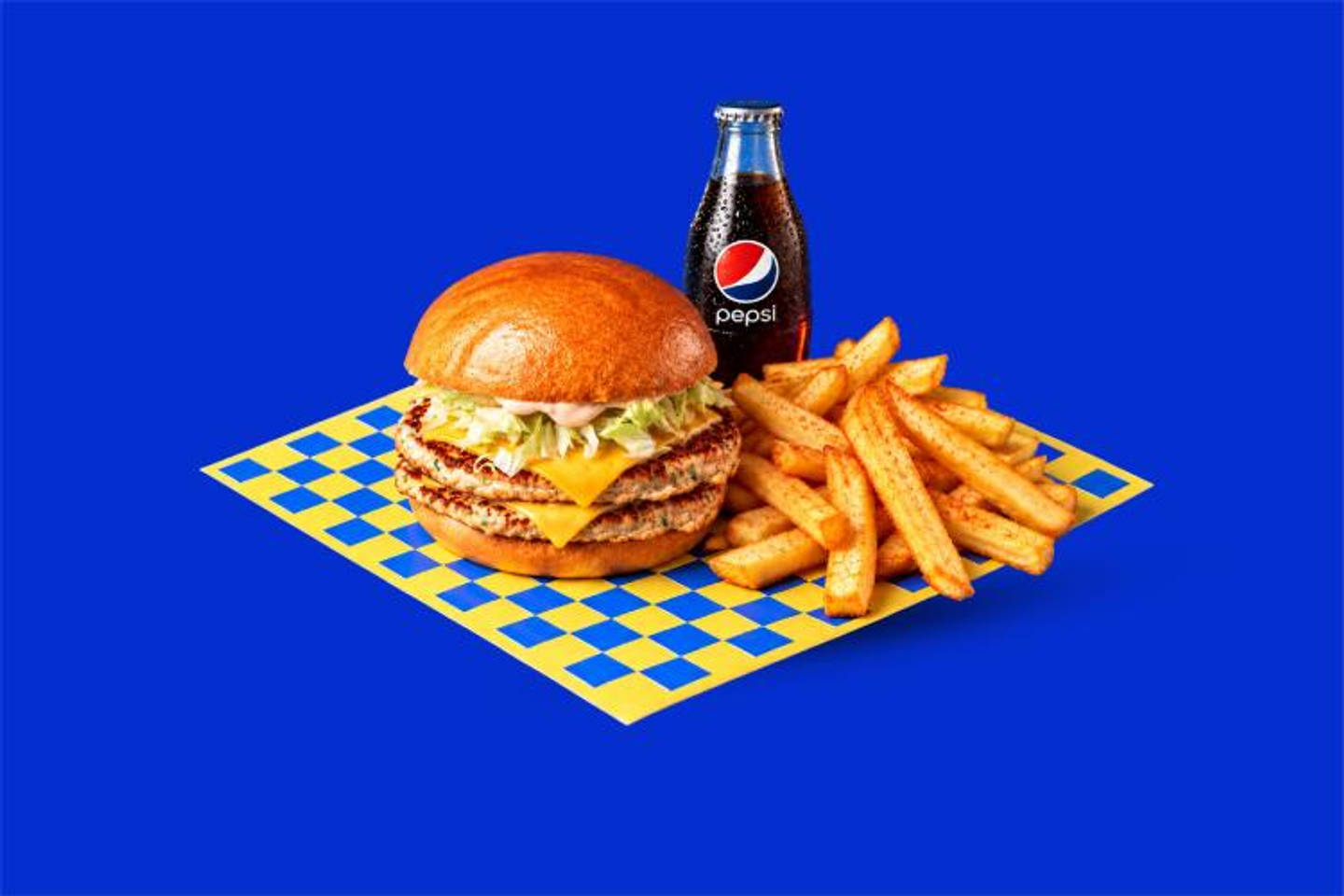 Double Grill Chicken Burger Combo