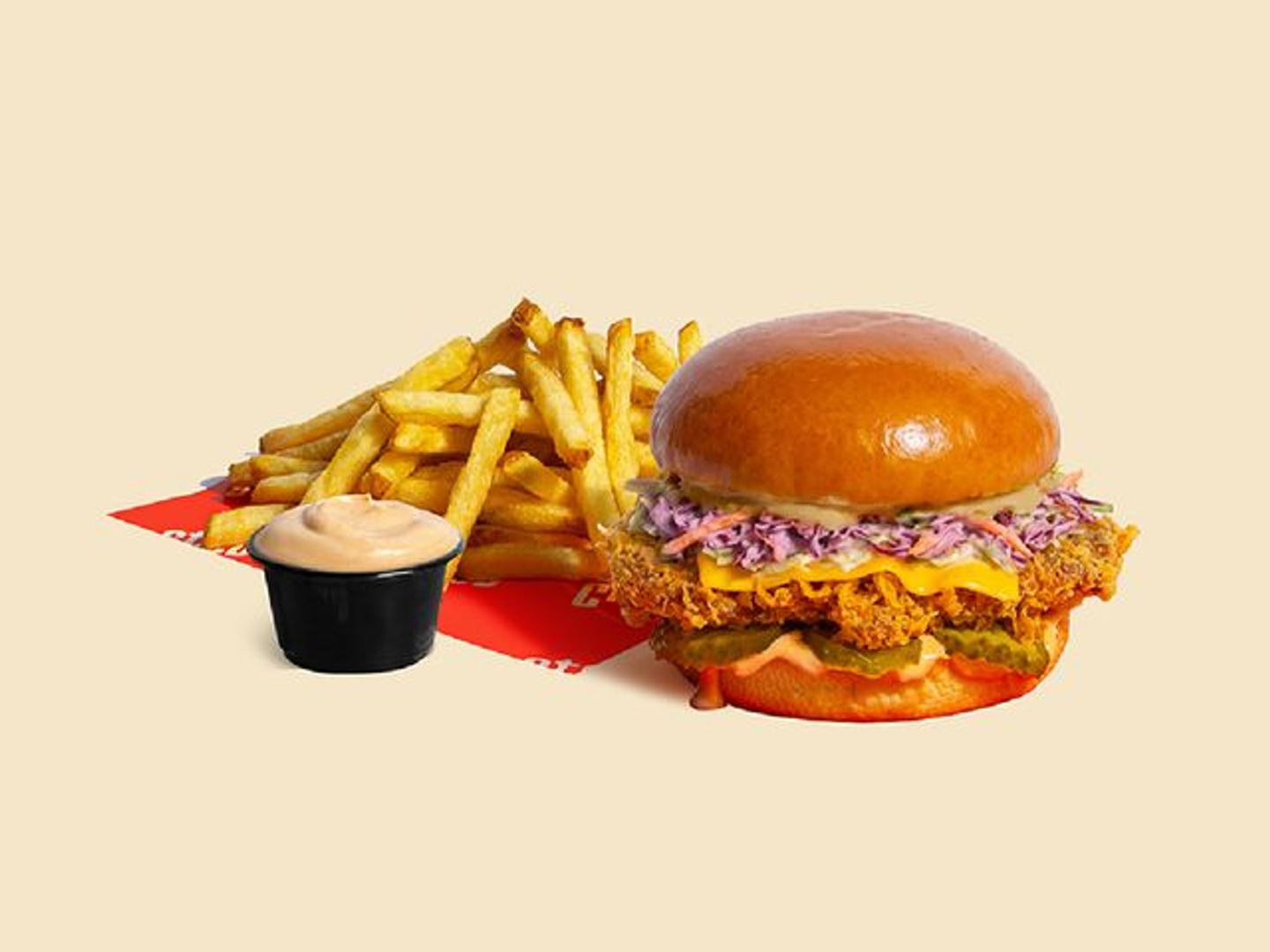 Crispy Burger & Fries