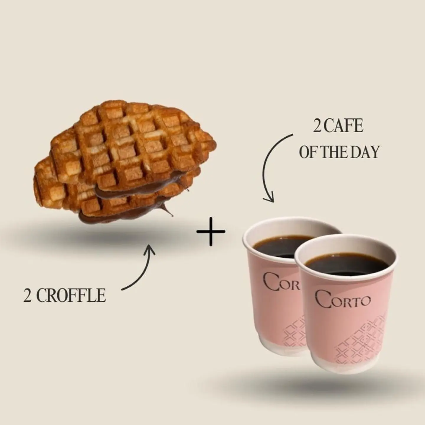 Croffle Box For Two With Coffe Of Day