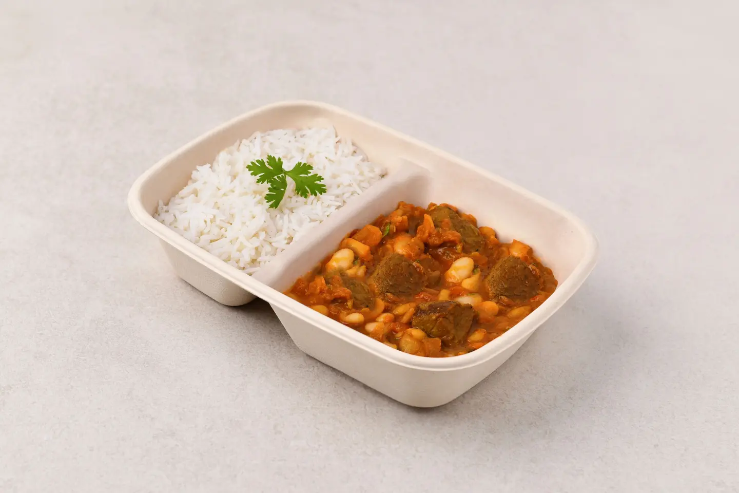 White Beans Stew Meat With Rice