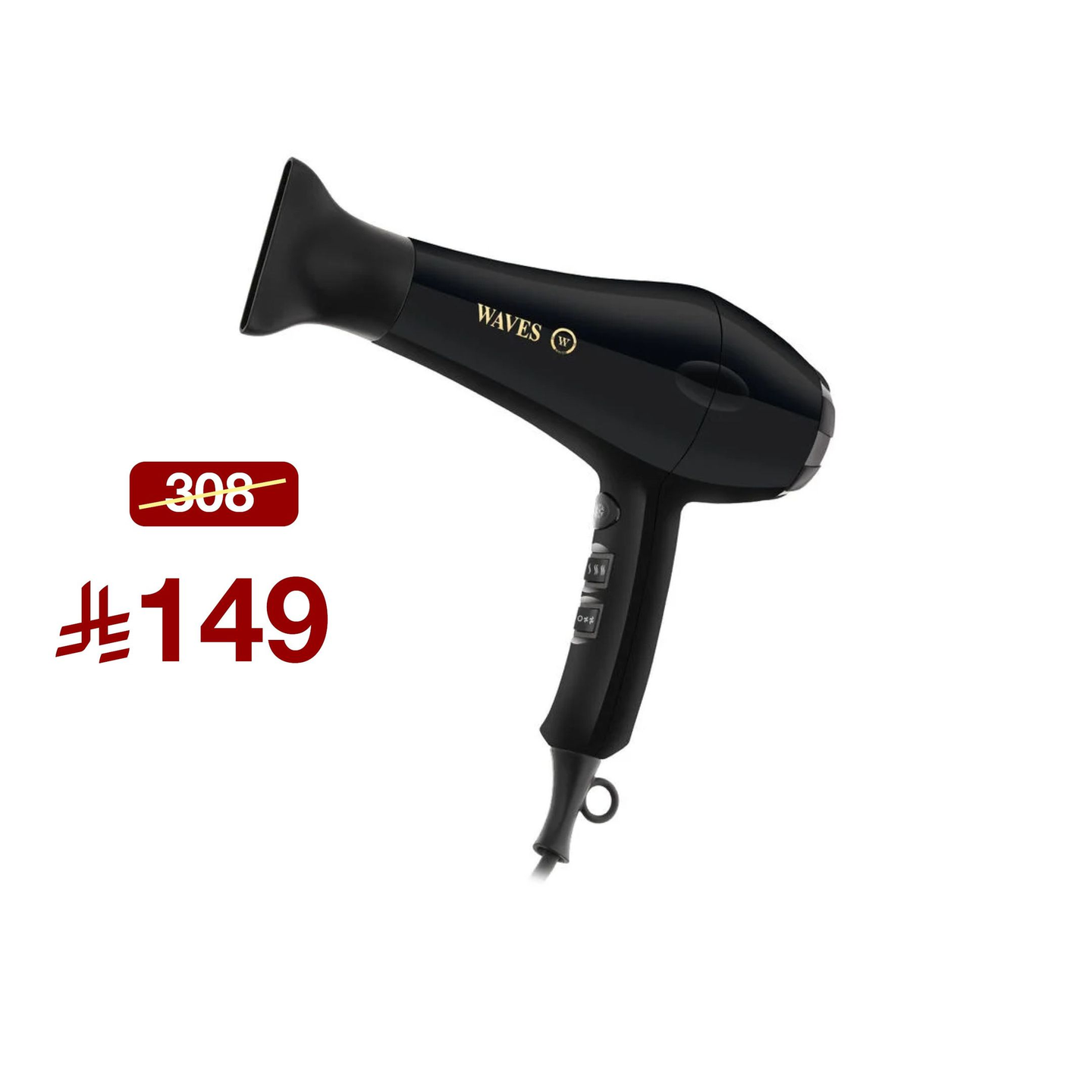 Waves Hair Dryer Wa4300 Black