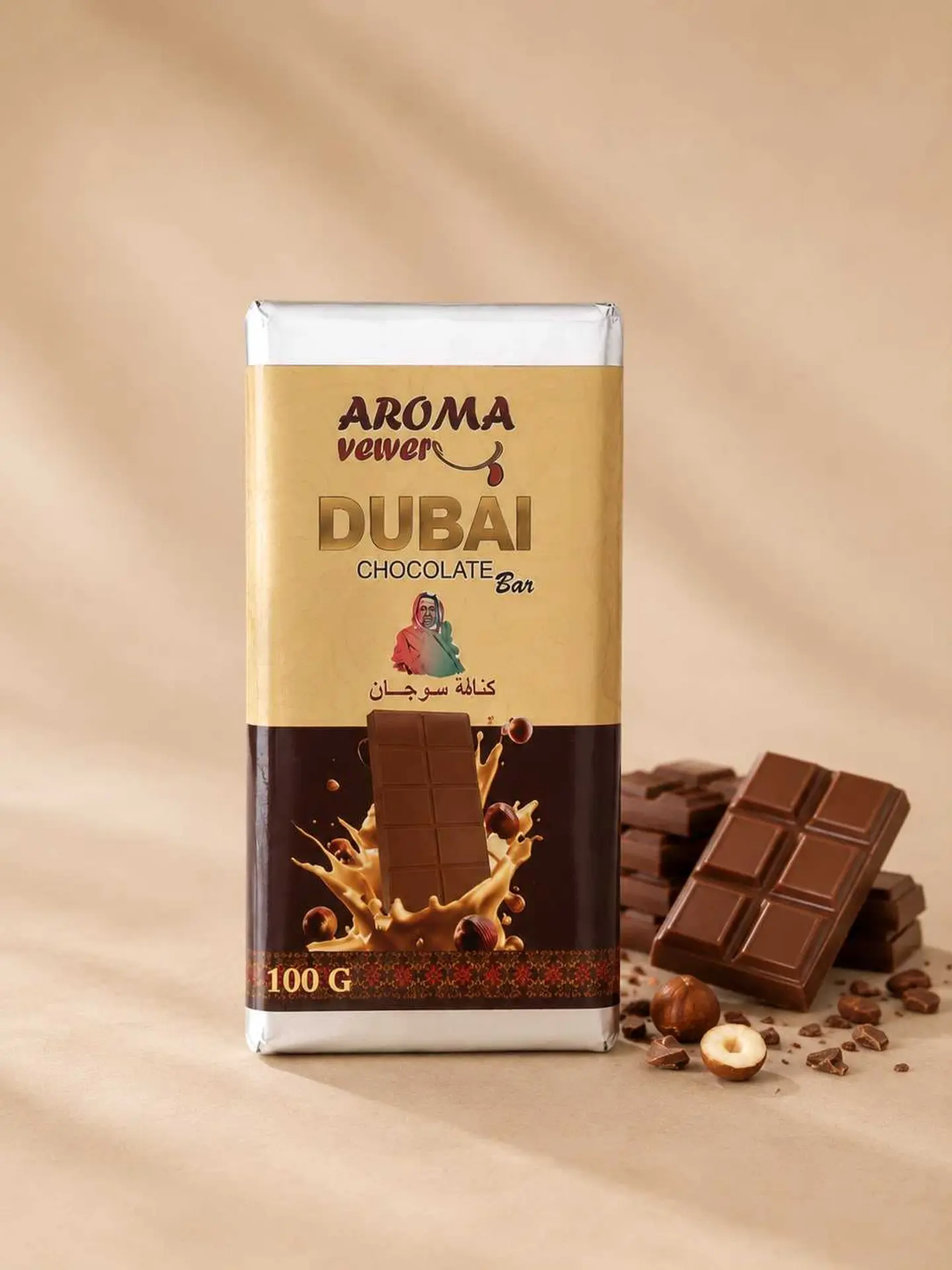 بار دبي شوكولاتة كنافة كيندر