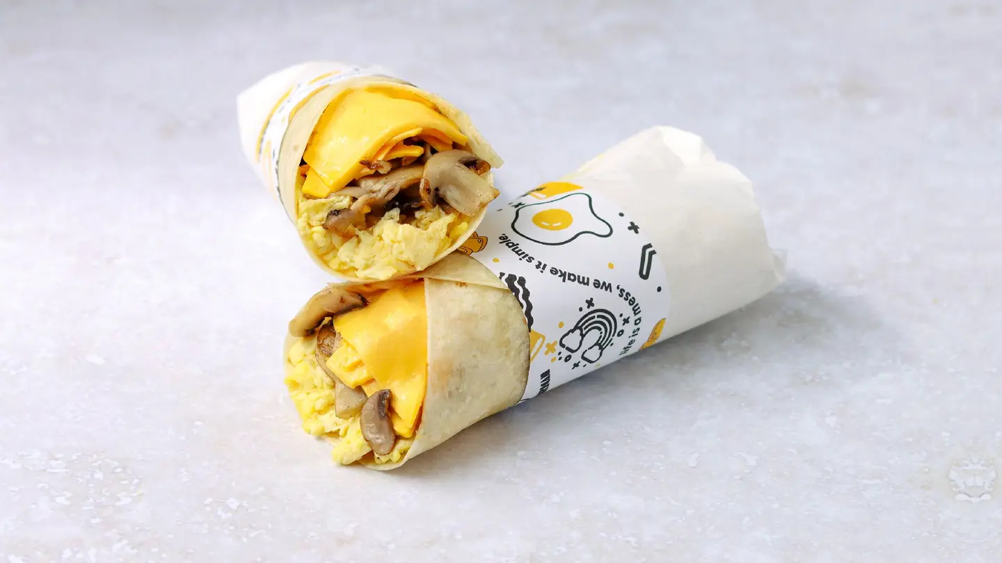 Mushroom Cheese Egg Wrap