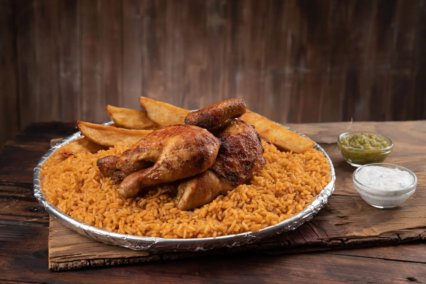 Half Chicken Meal With Red Rice