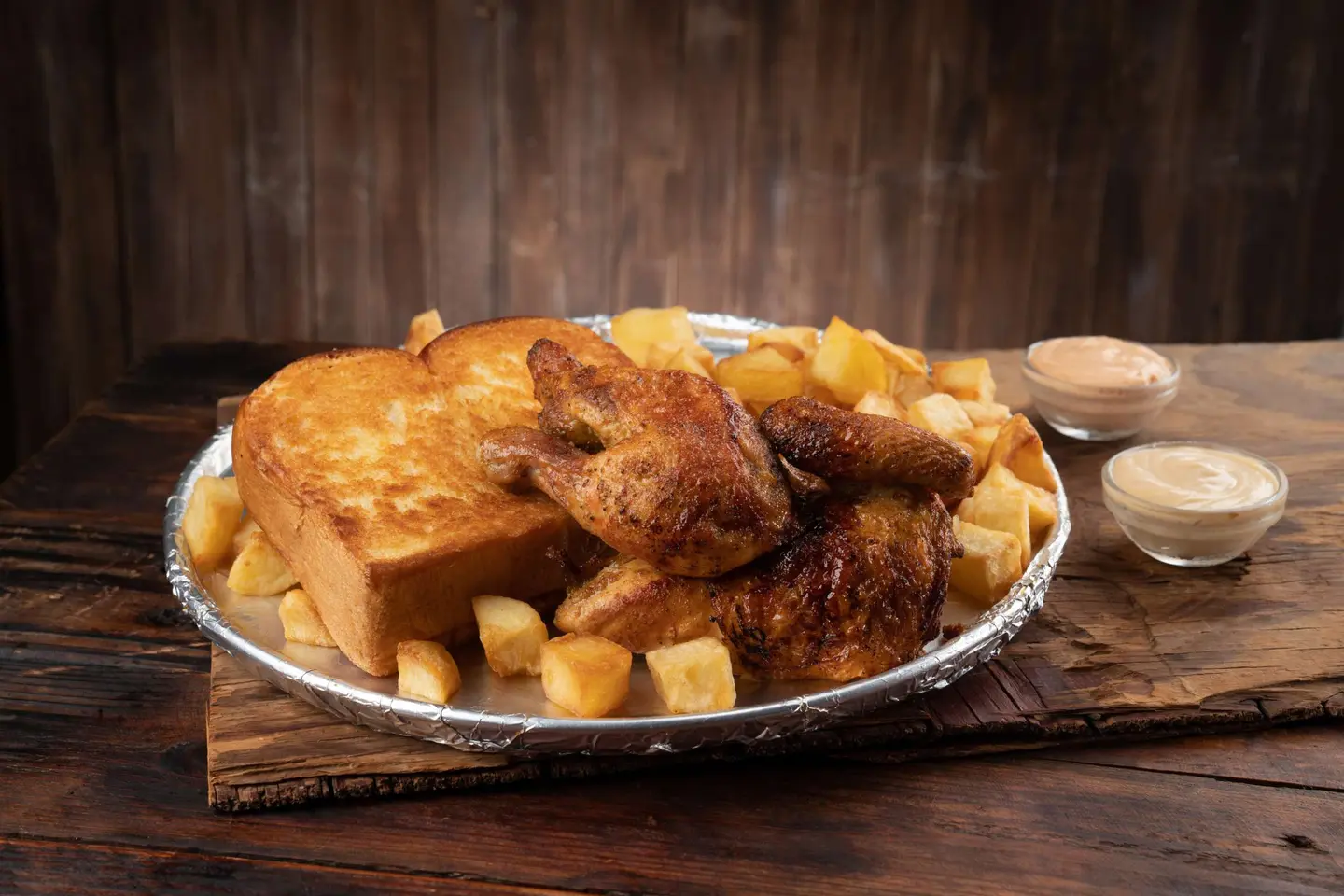 Half Chicken Meal With Brioche