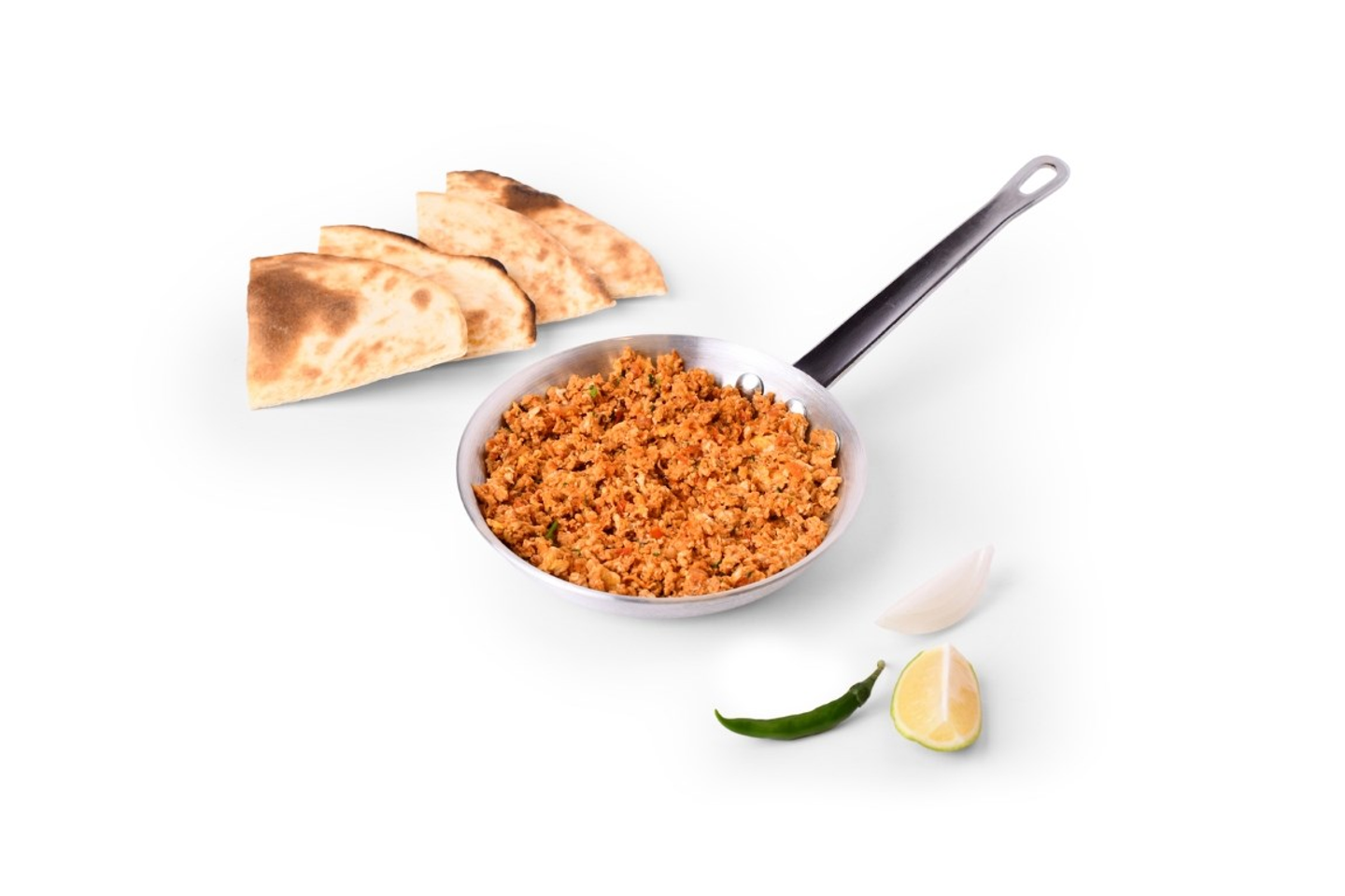 A Plate Of Shakshuka With Two Pieces Of Bread