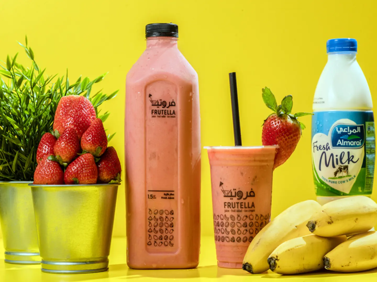Milk, Banana And Strawberry Large