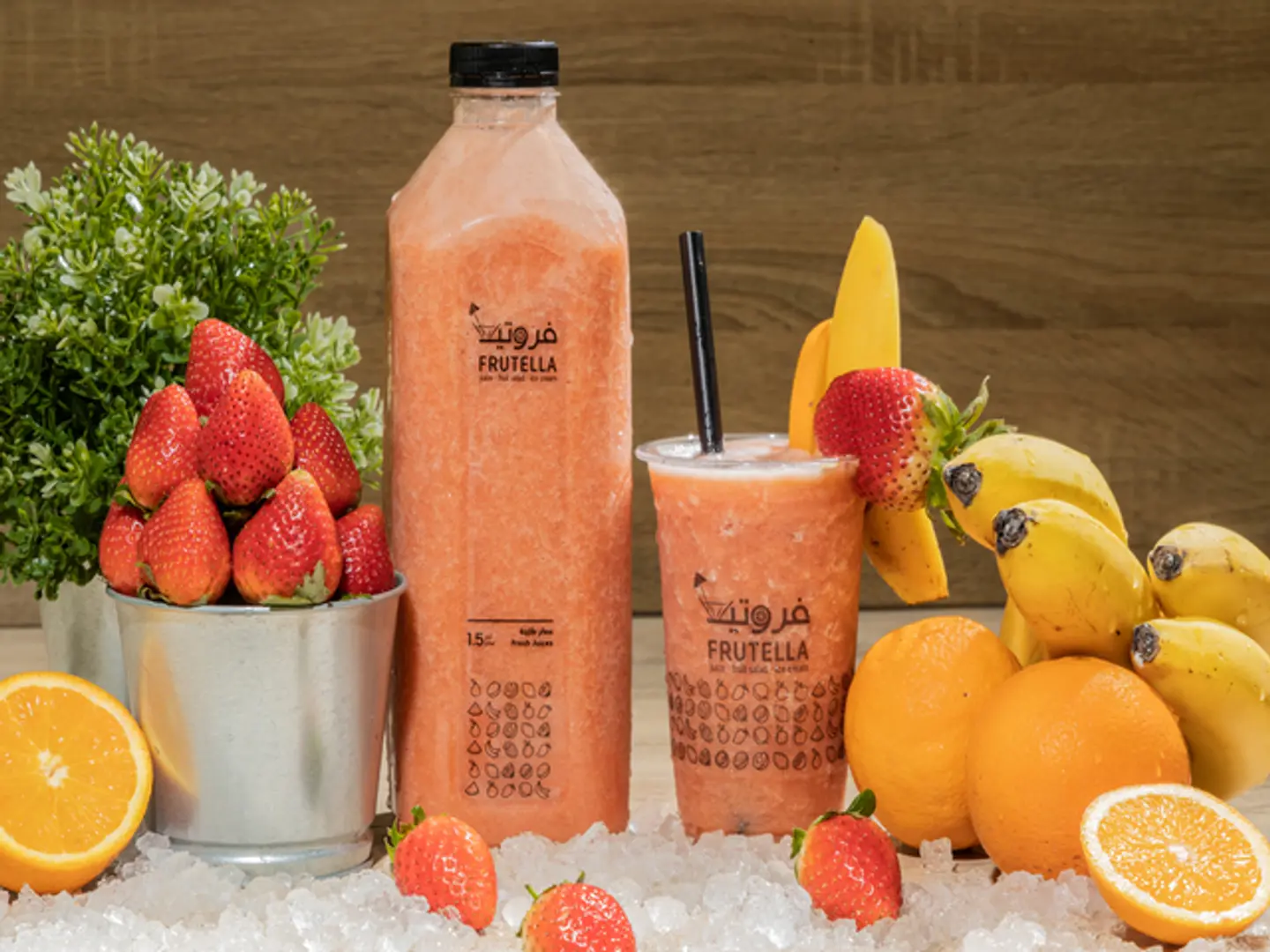 Orange, Banana And Strawberry 1 Liter