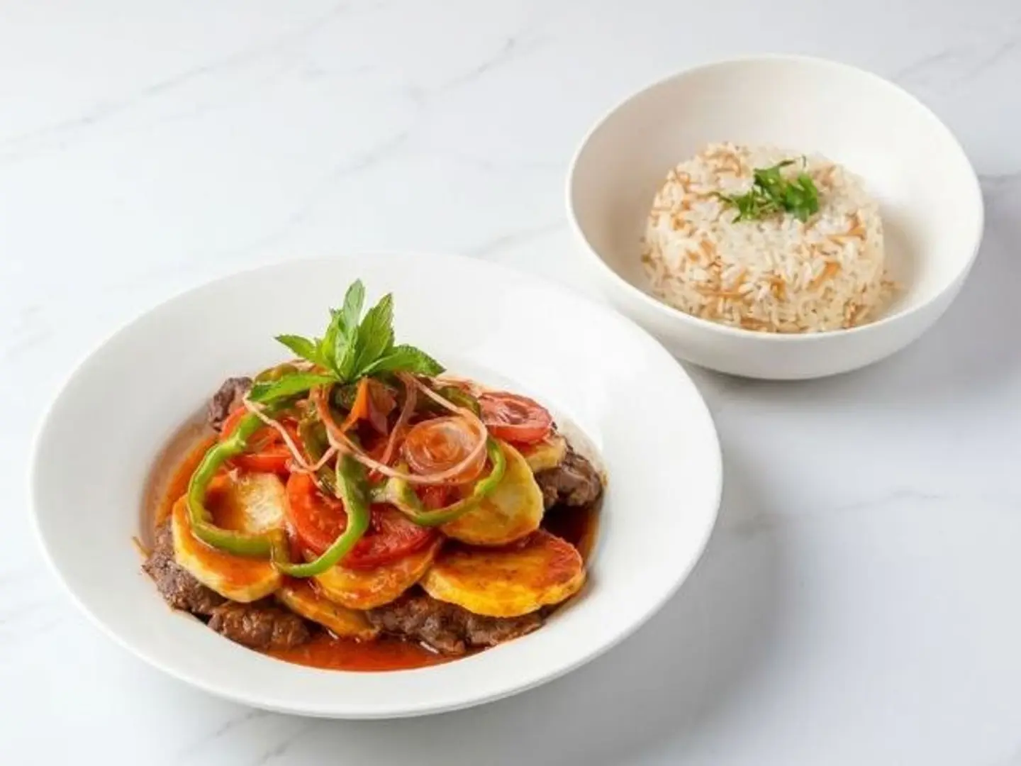 كفتة بالبطاطس مع الأرز