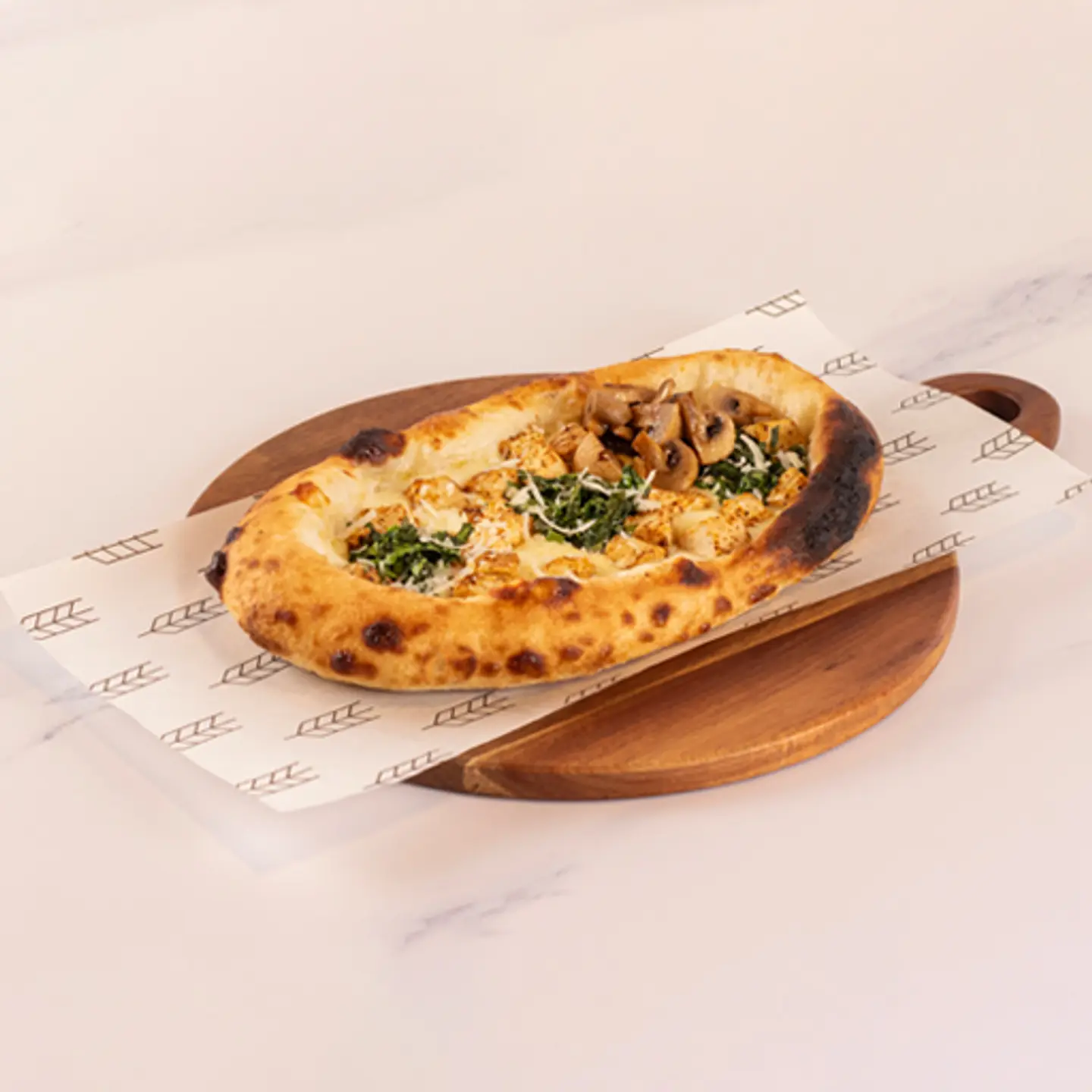 Chicken Bechamel Flatbread