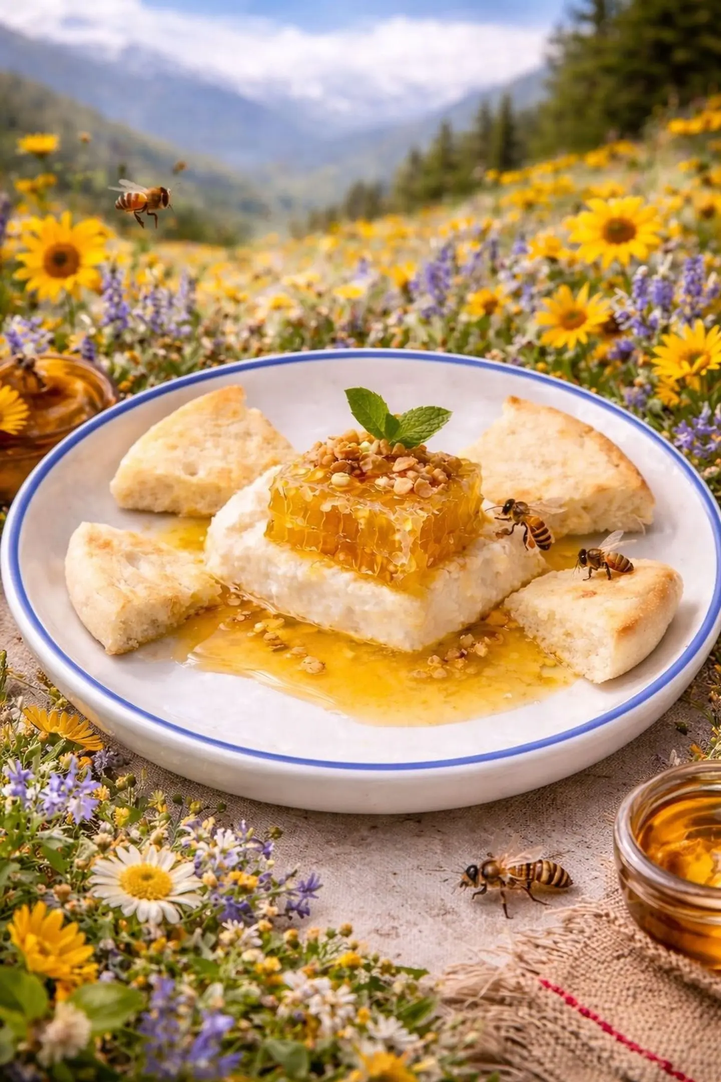عسل وقشطة