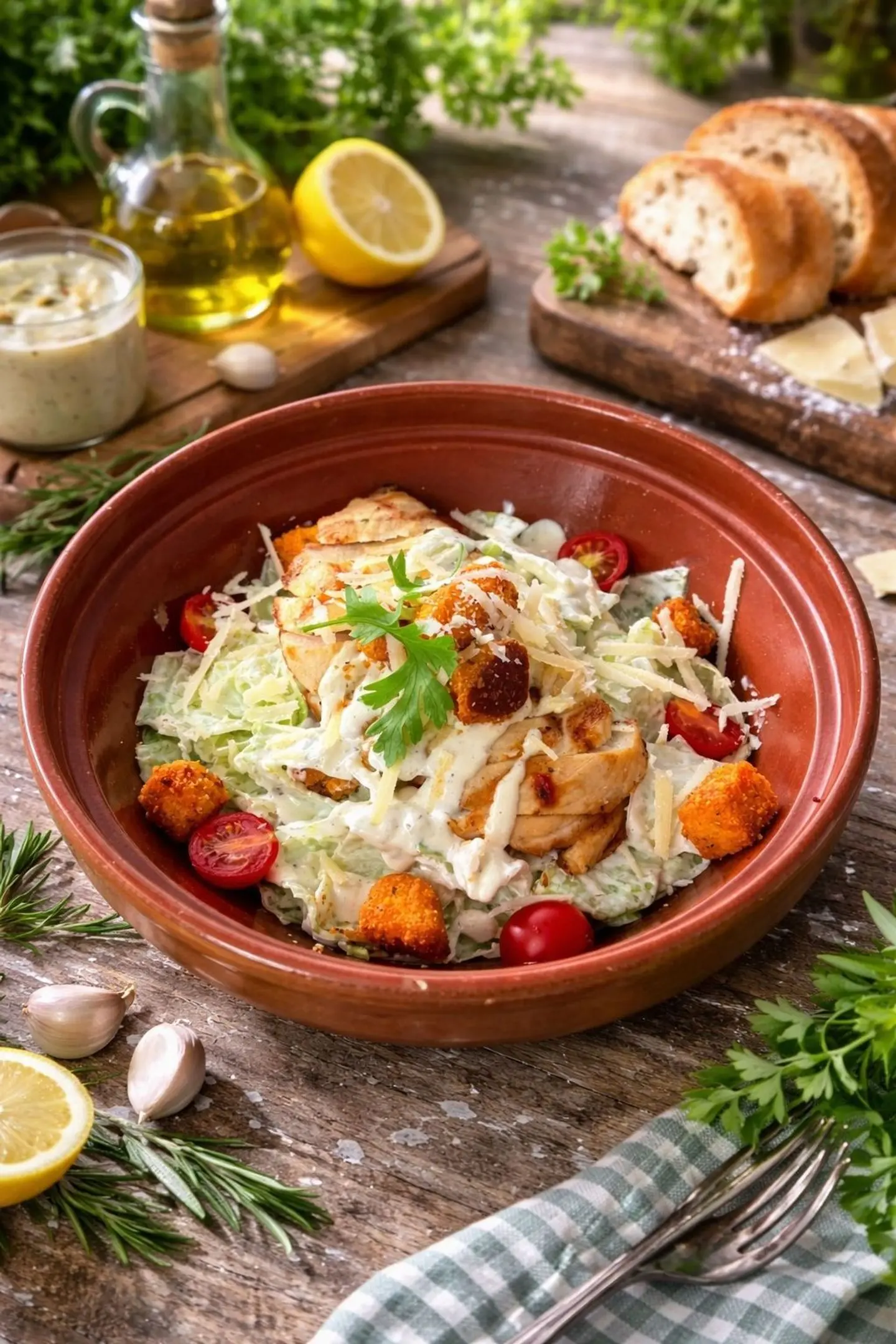 سلطه سيزر مع دجاج