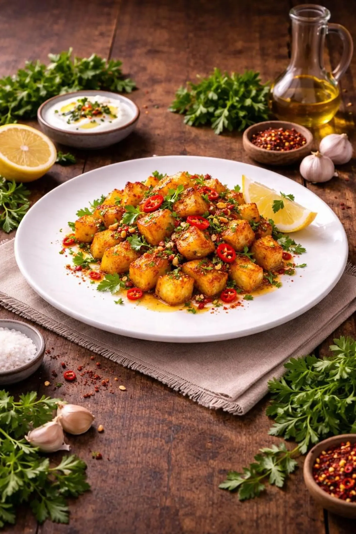 بطاطس حارة
