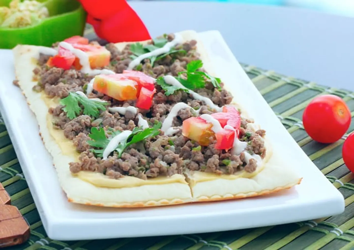 Meat And Chickpea Manakish