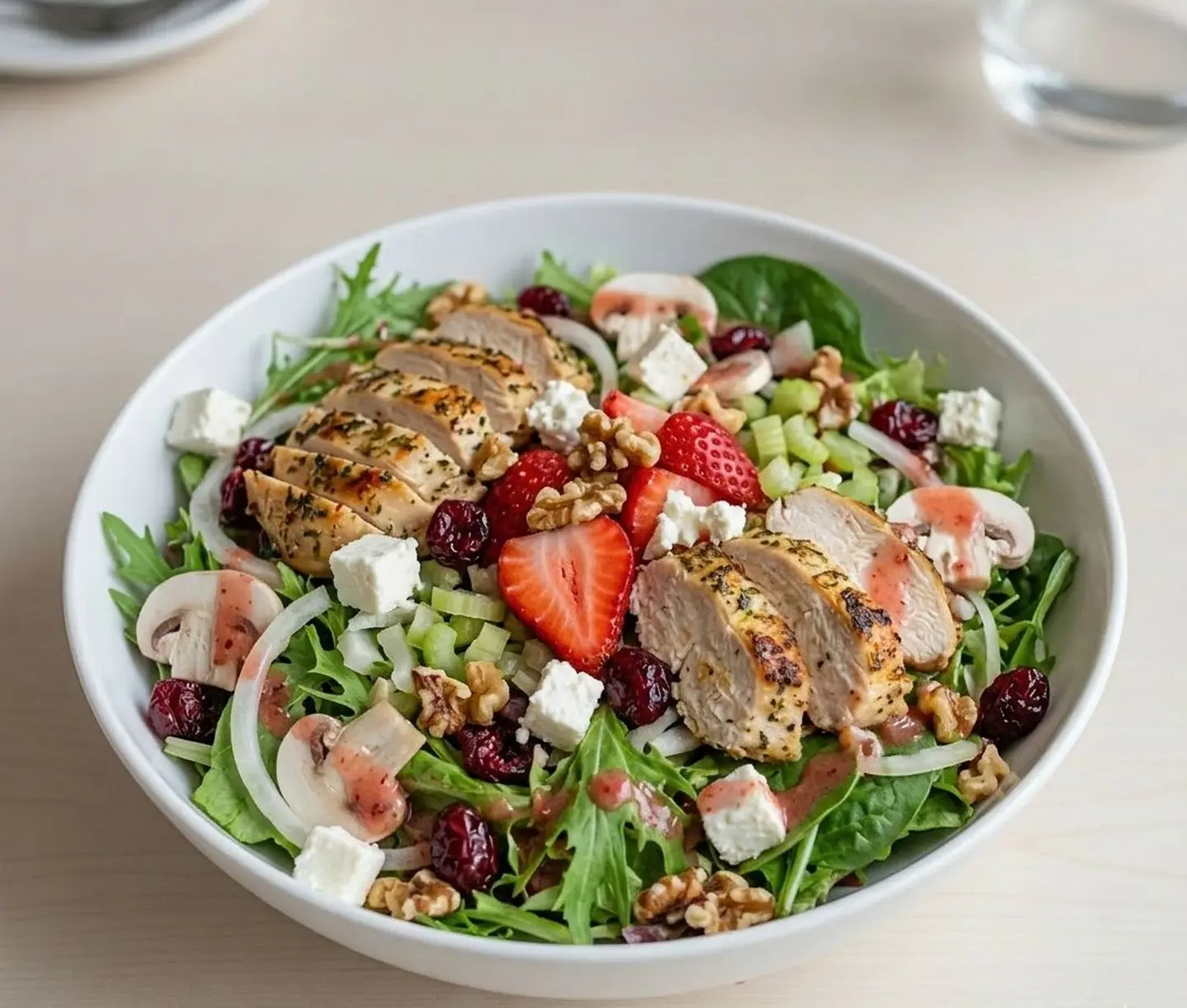 Chicken Strawberry Walnut Salad