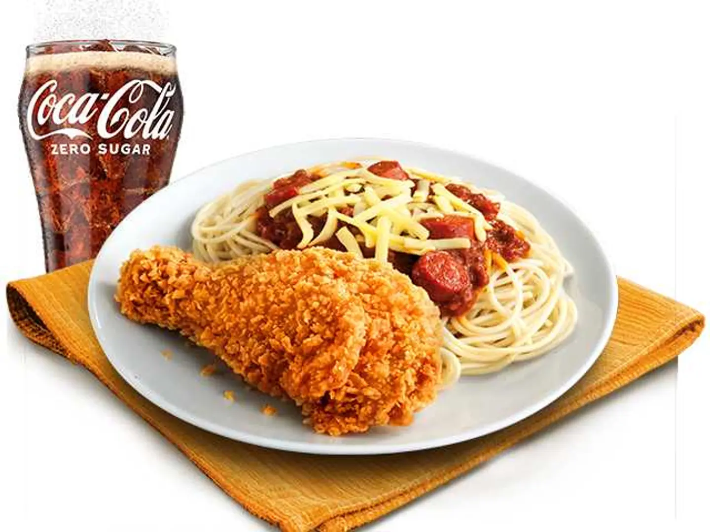 1 Pc Chickenjoy Spicy With Spaghetti Meal