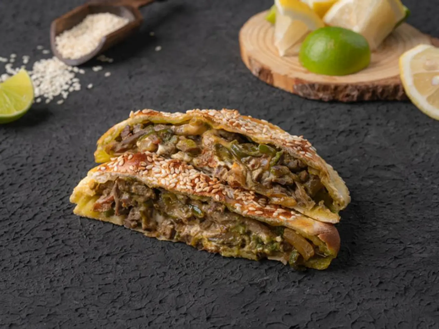 فطيرة كبدة بيستو