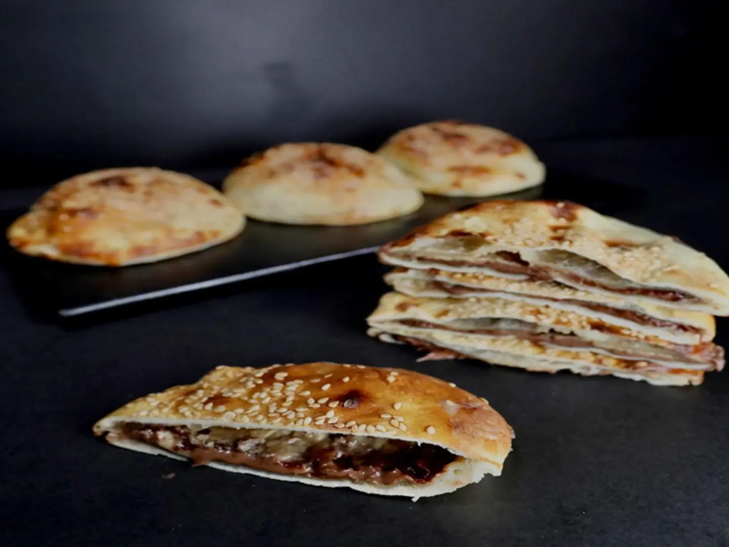 فطيرة جبنة حلاوة طحينية (خبز بر ١٠٠%)
