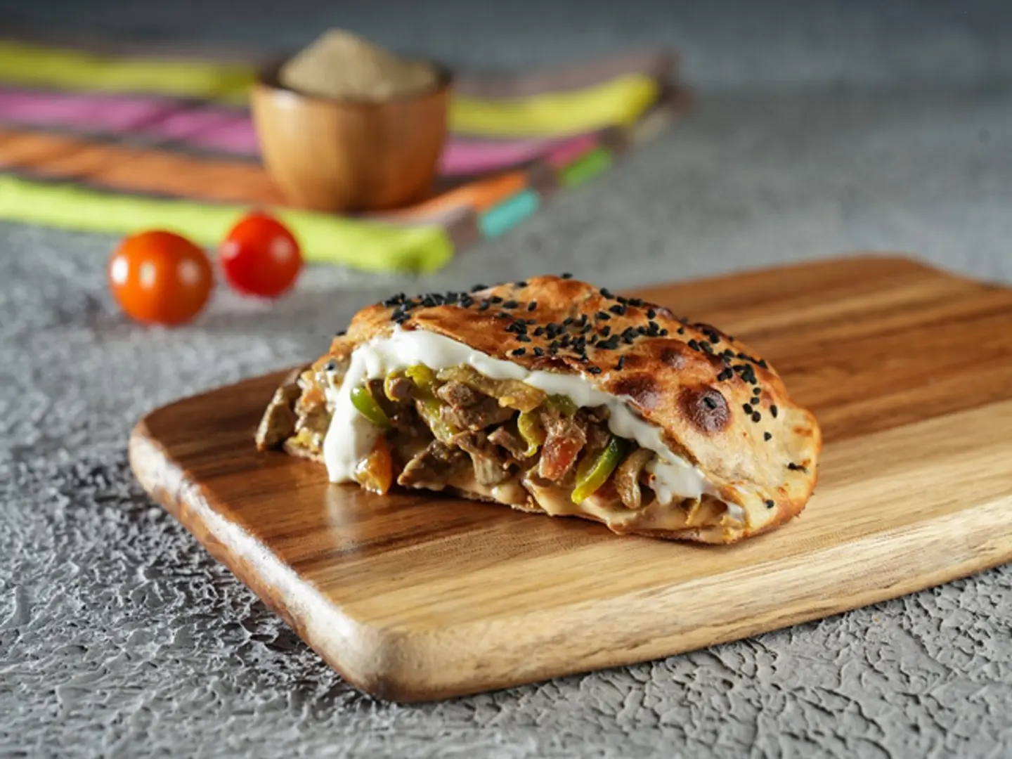 فطيرة كبدة طحينية (خبز بر ١٠٠%)