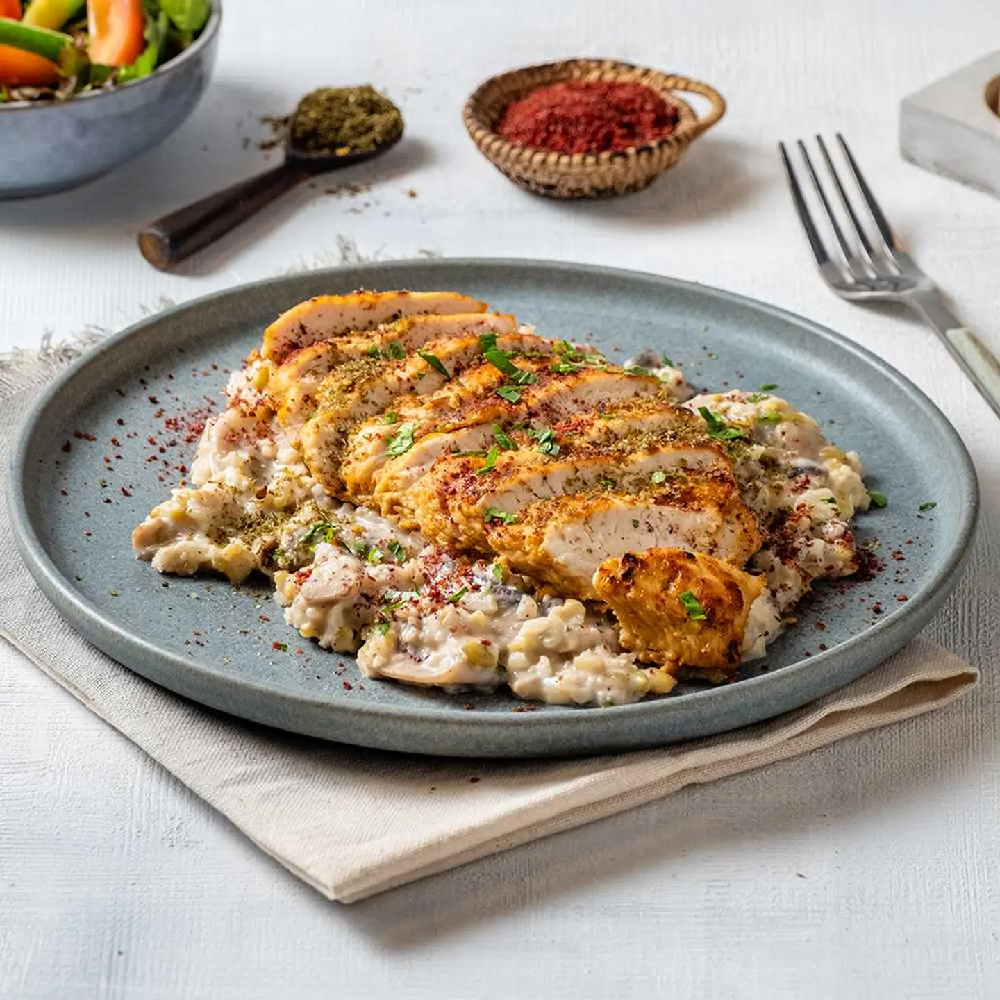 Chicken Mushroom Freekeh