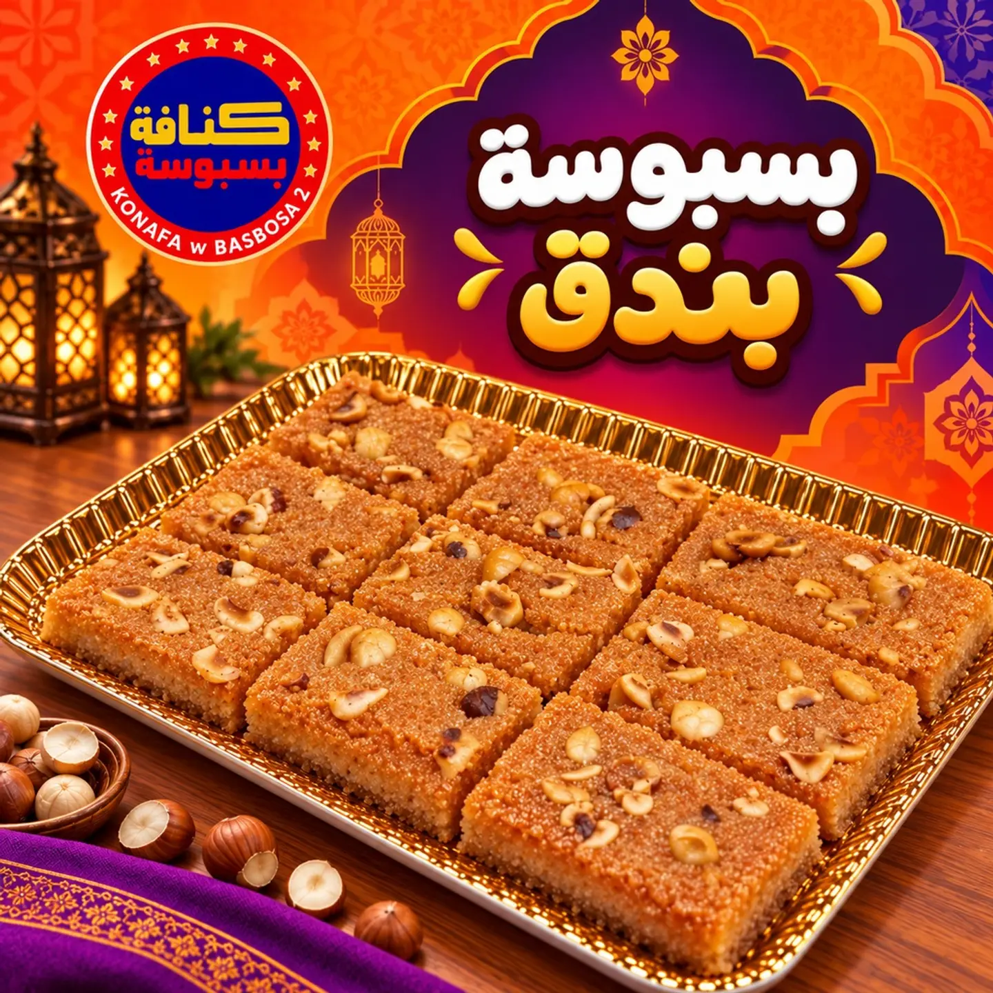 Hazelnut Basbousa