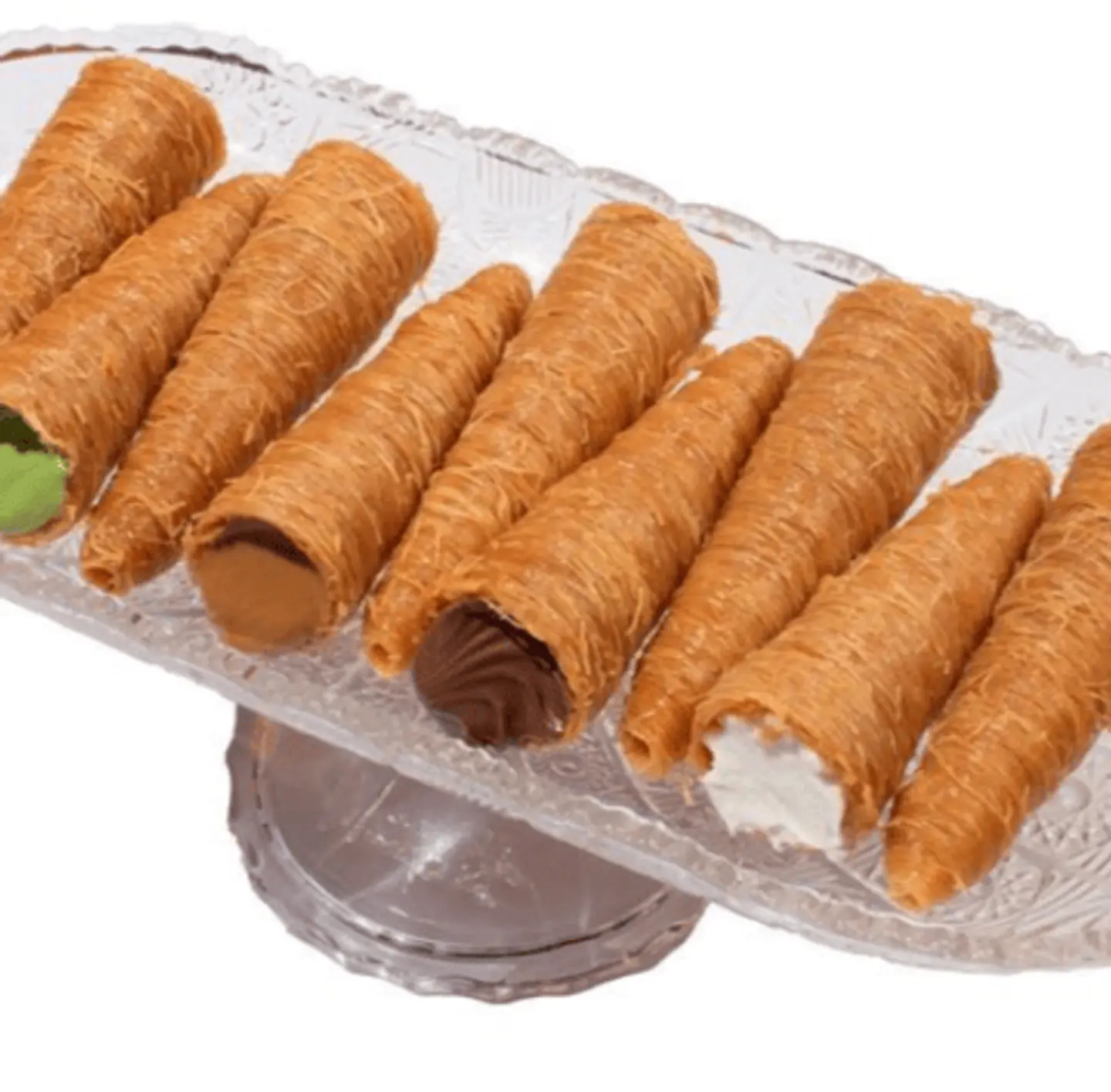 Kunafa Cones With Cream