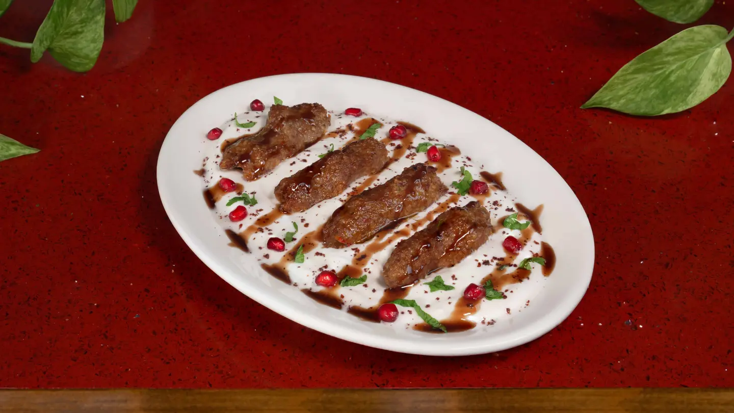 Skewered Grilled Kubbah With Yogurt
