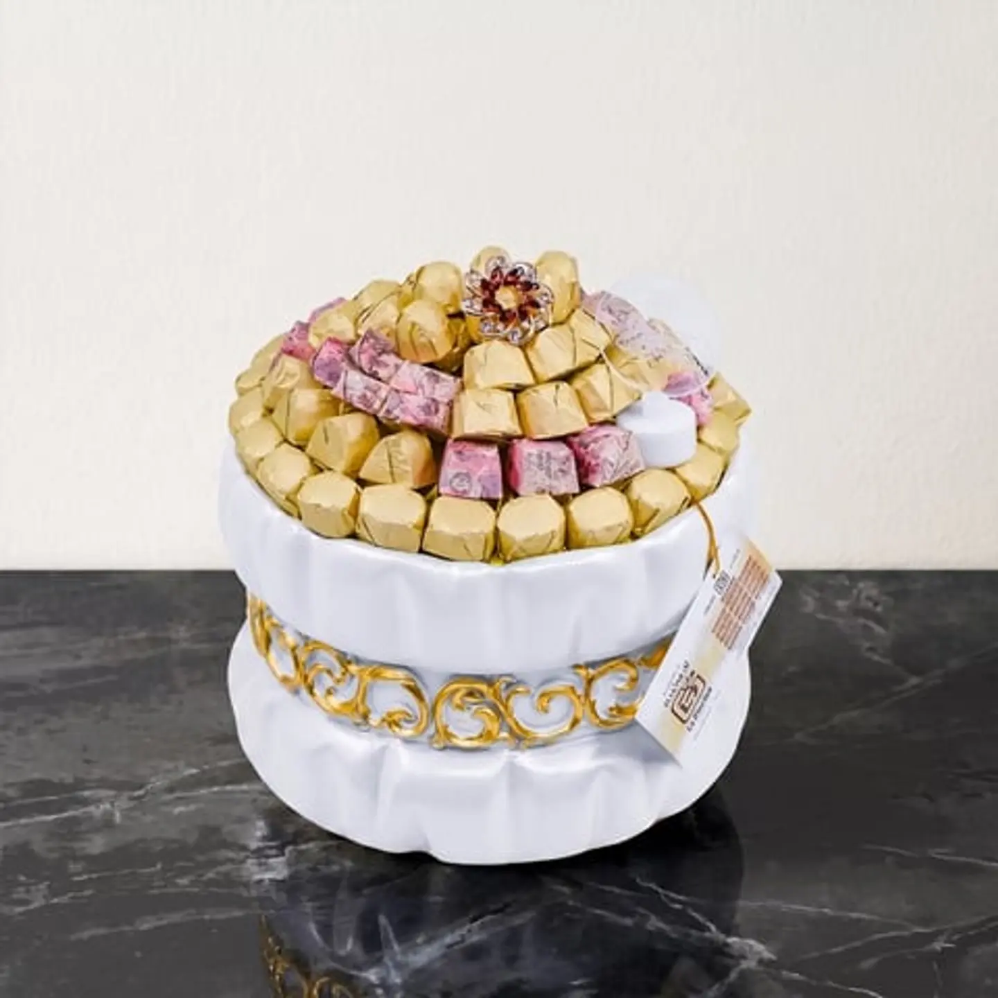 Resin Tray With Gold Belt