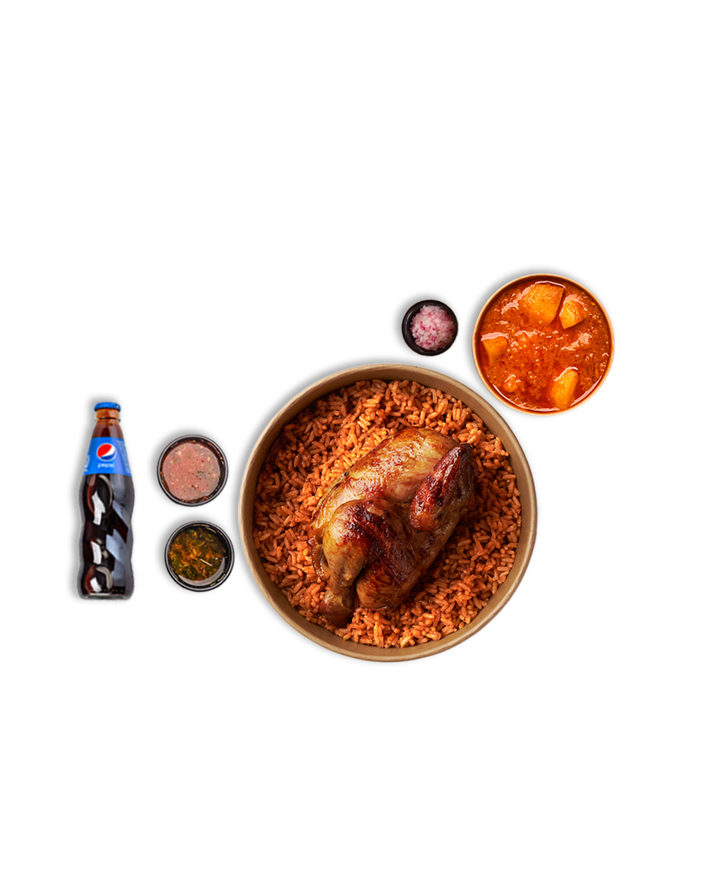 وجبه كومبو نصف حبه مع رز