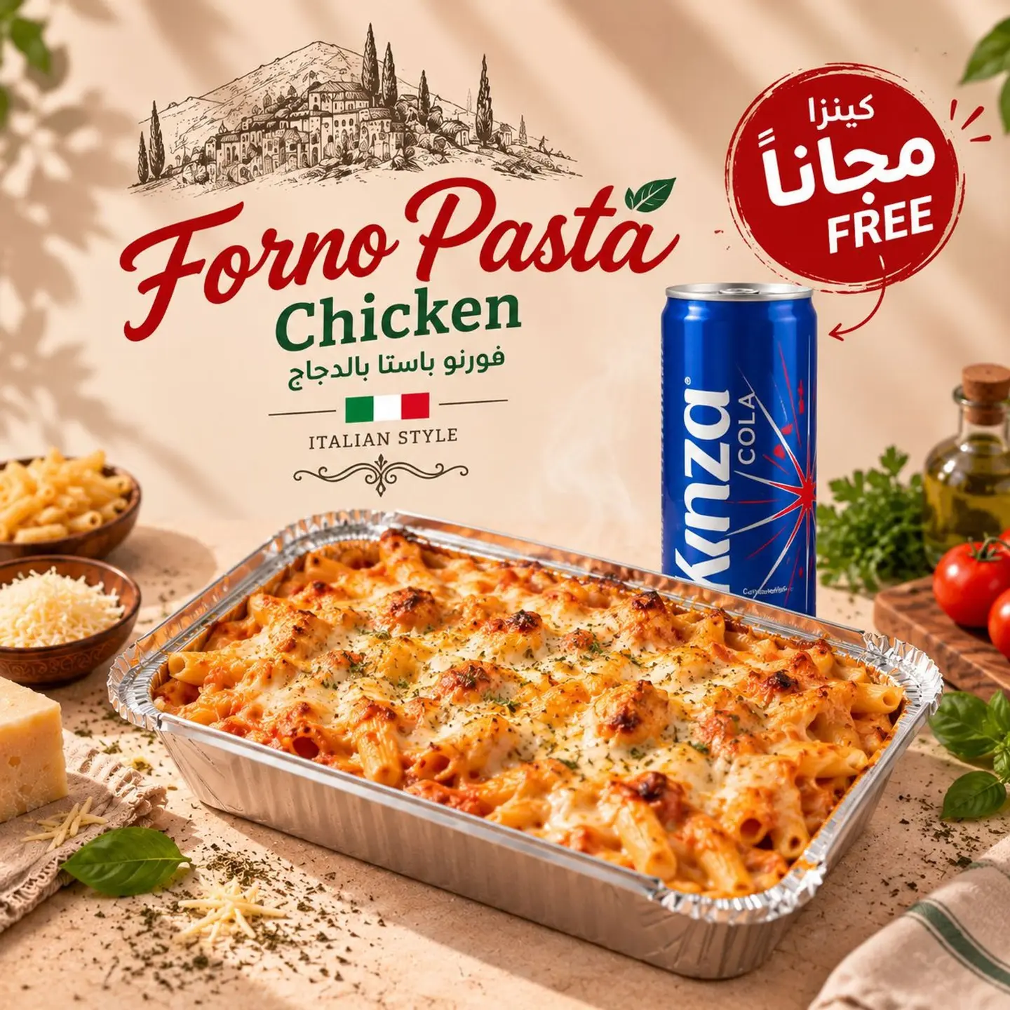 Forno Pasta With A Free Kinza Drink