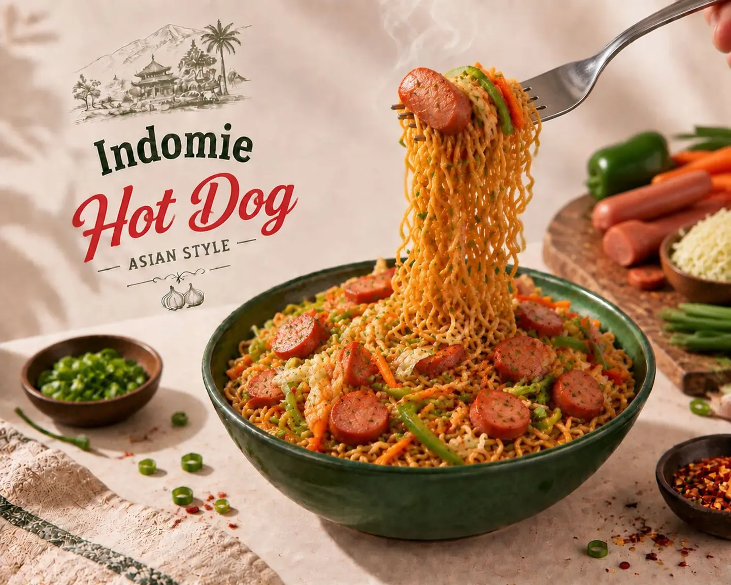 Large Indomie Hot Dog