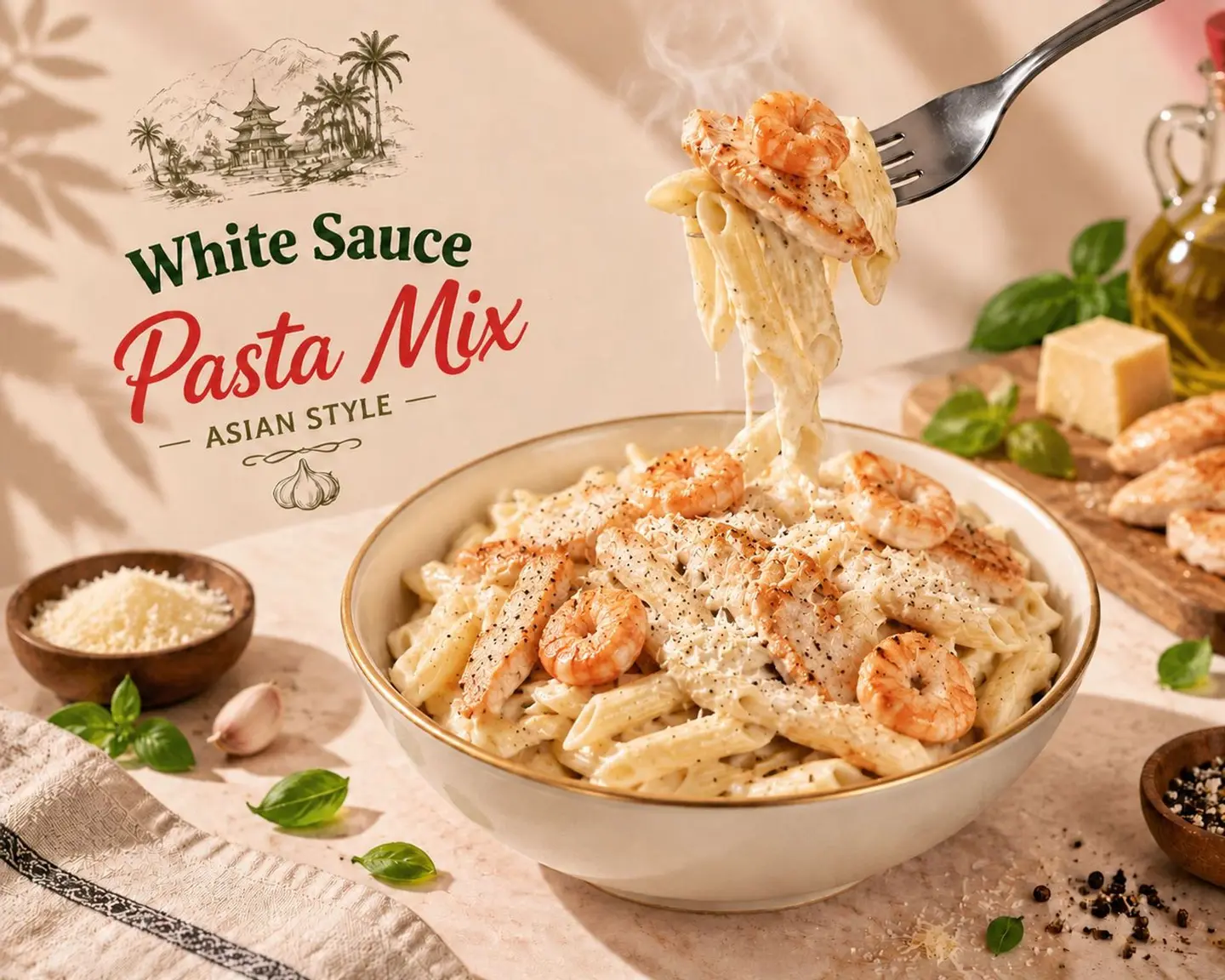 Mixed White Sauce Pasta