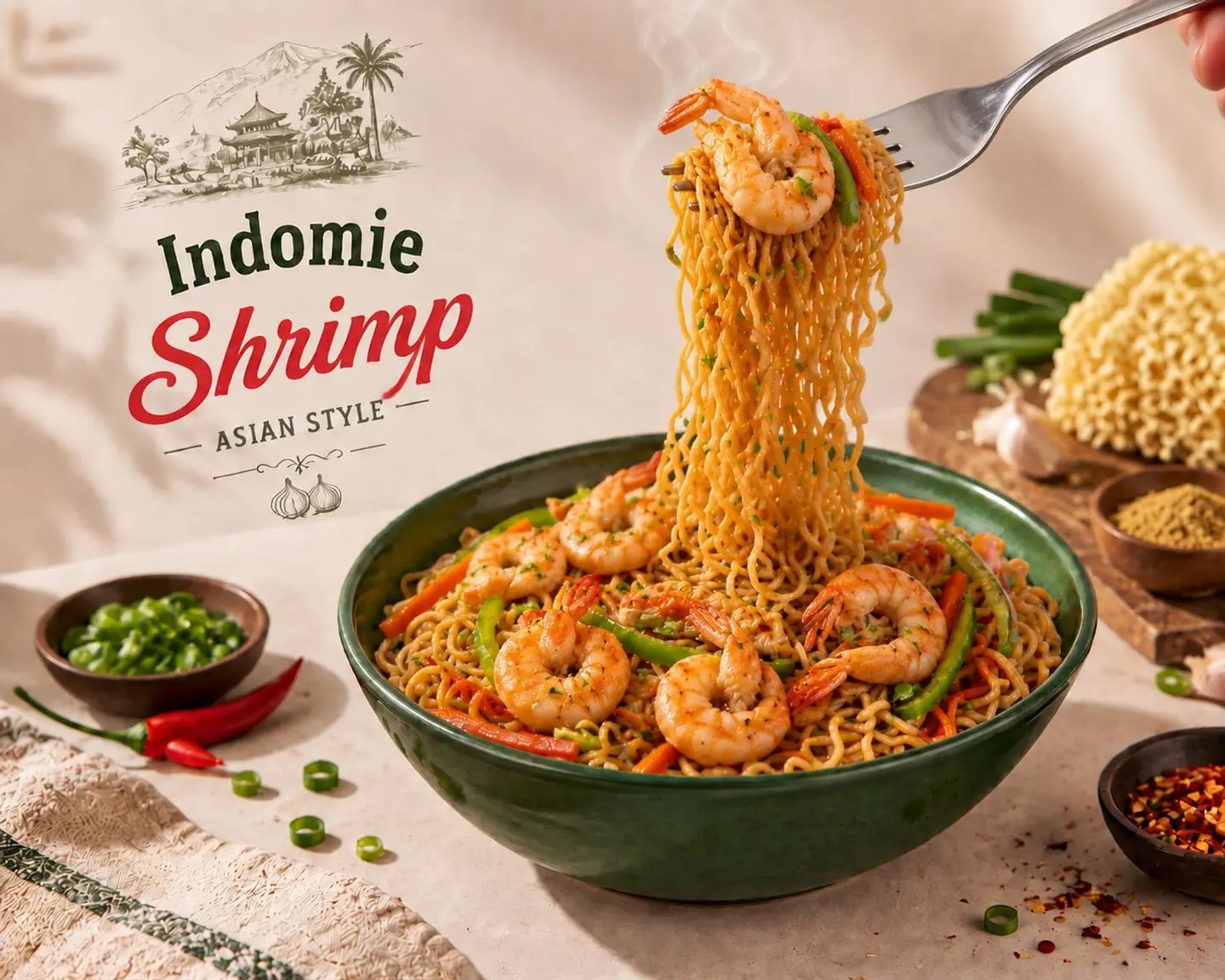 Larg Shrimp Indomie