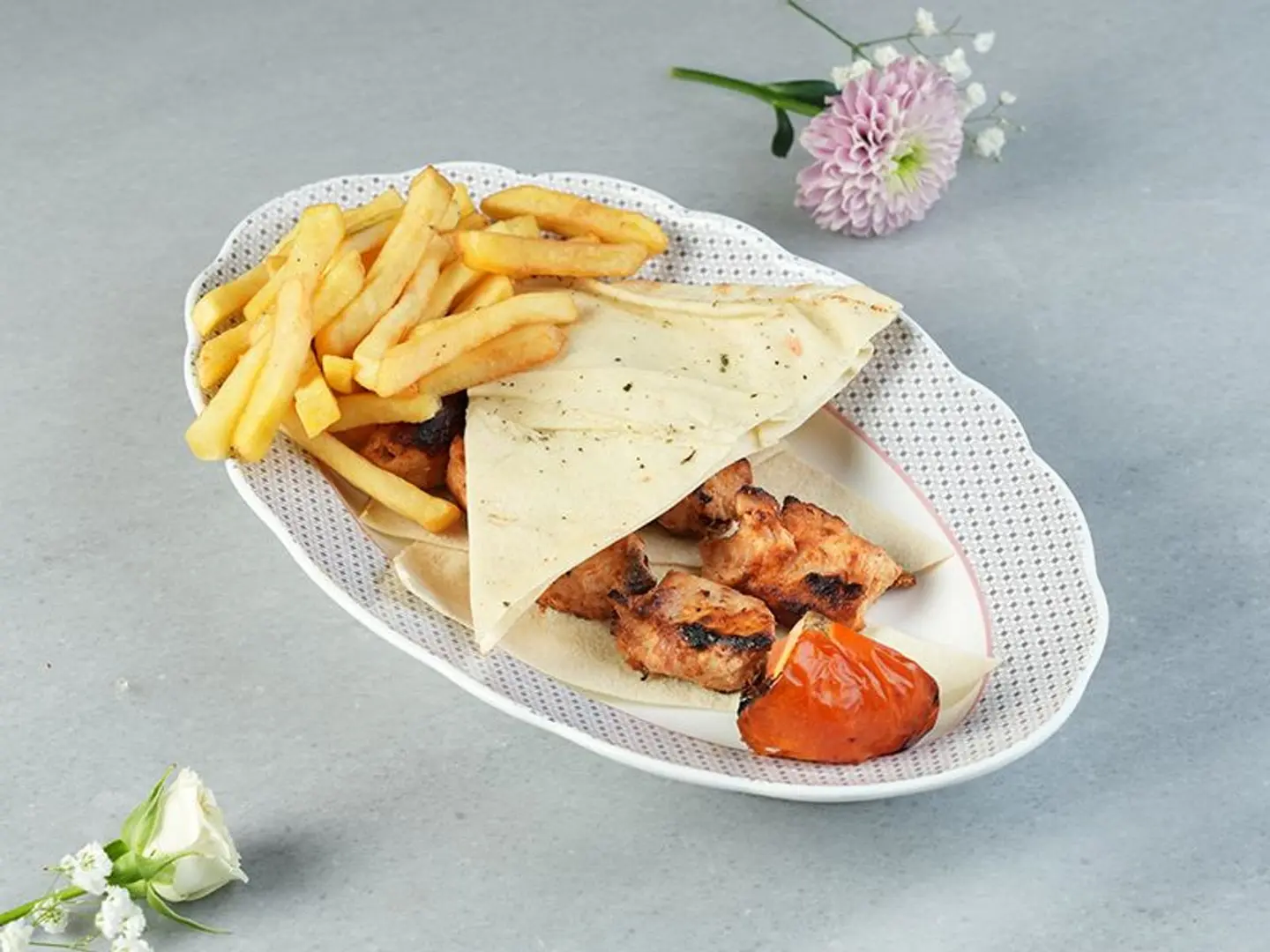 Tawouk Platter 2 Skewers